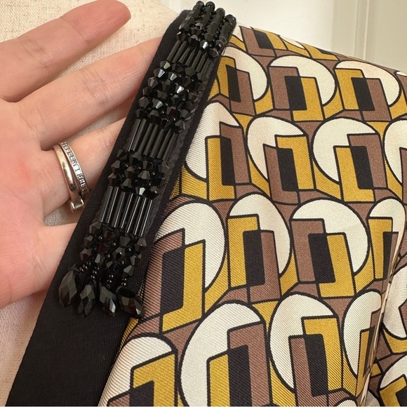 ‘ S Max Mara Label-cut 100% Silk Blouse with Rhinestones Sz: Small US4/6 Spring - Picture 4 of 11